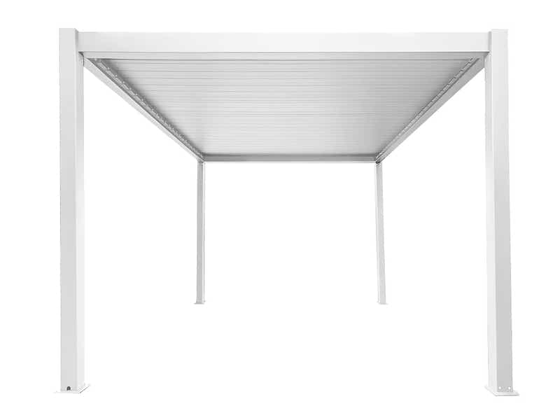 Aluminum Louvre Roof Pergola White - 3m x 4m