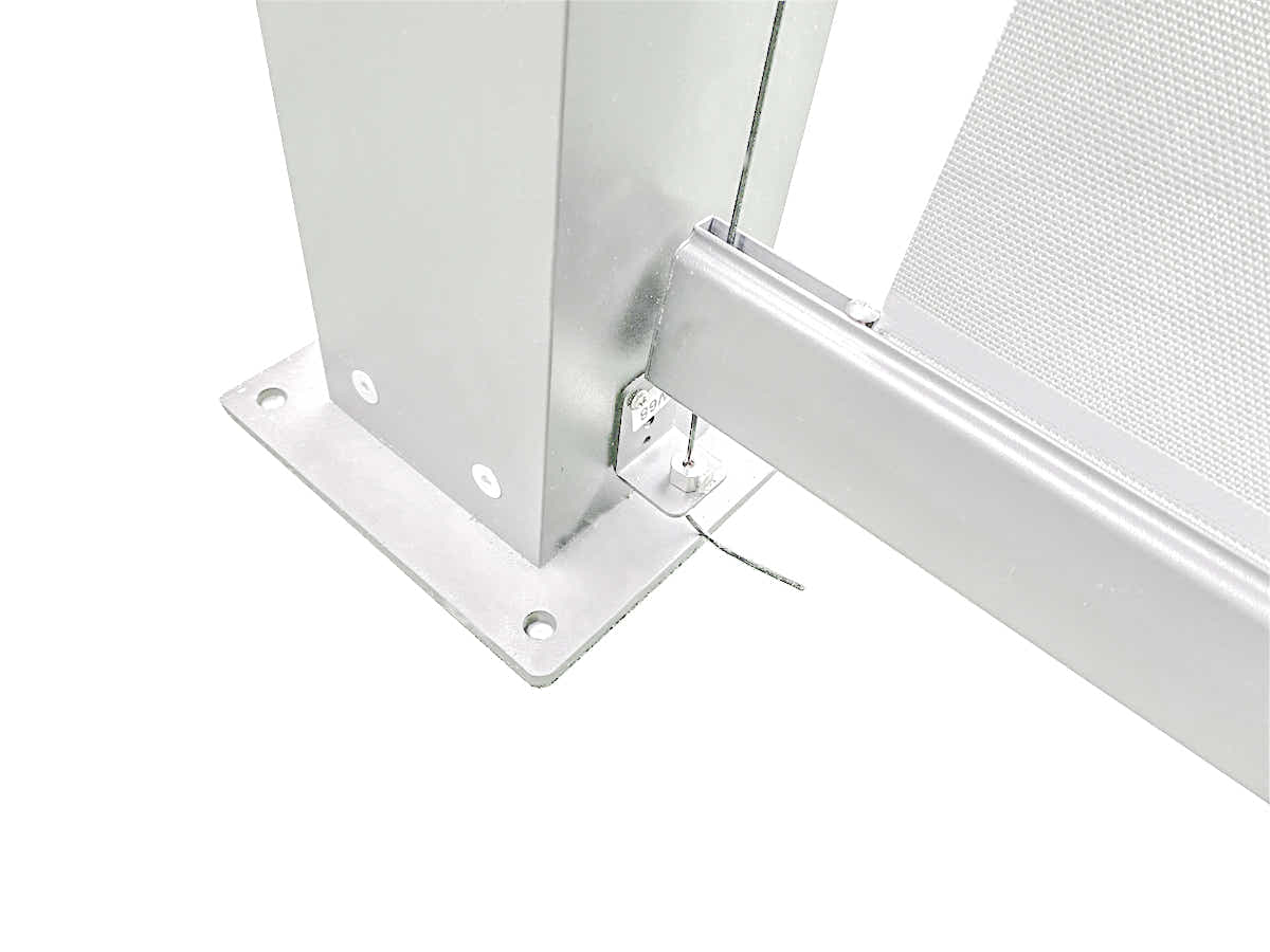 Pergola Blind with White Frame & Screen - 3m x 3m