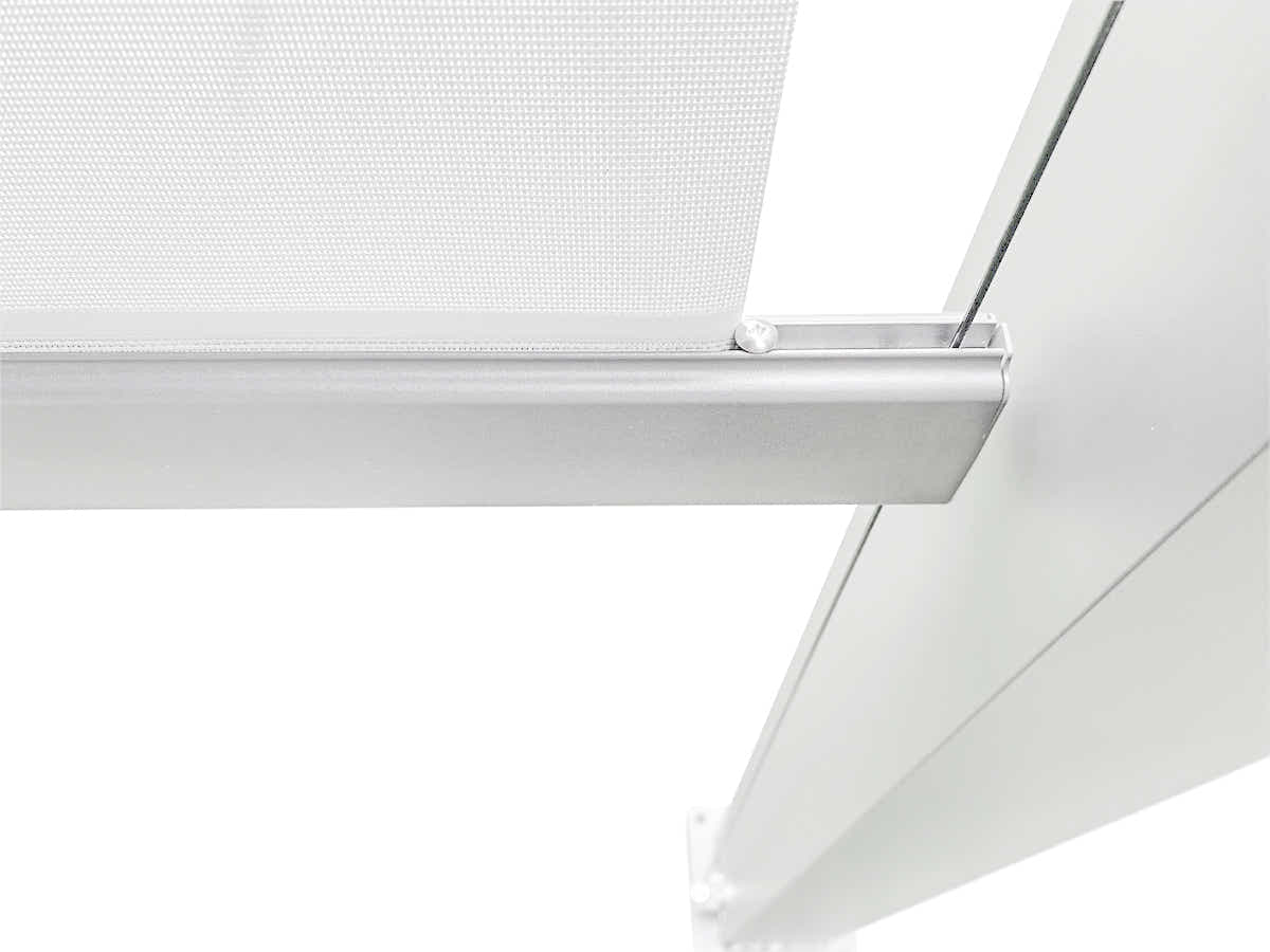 Pergola Blind with White Frame & Screen - 3m x 3m