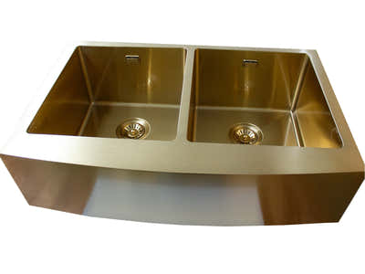 Gold Stainless Steel Double Sink
