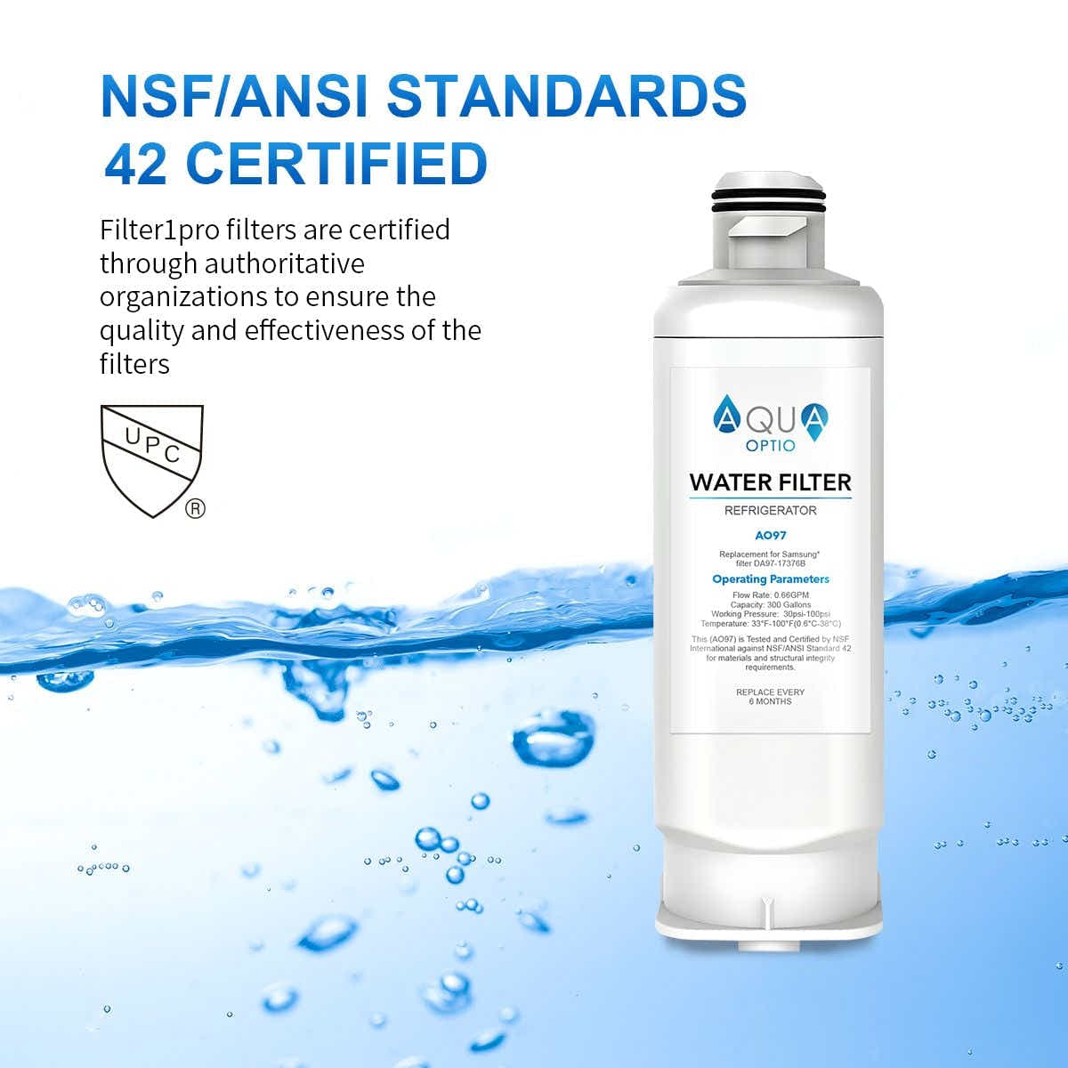 DS BD Refrigerator Water Filter DA97-17376B Replacement HAF-QIN/EXP, DA97-08006C