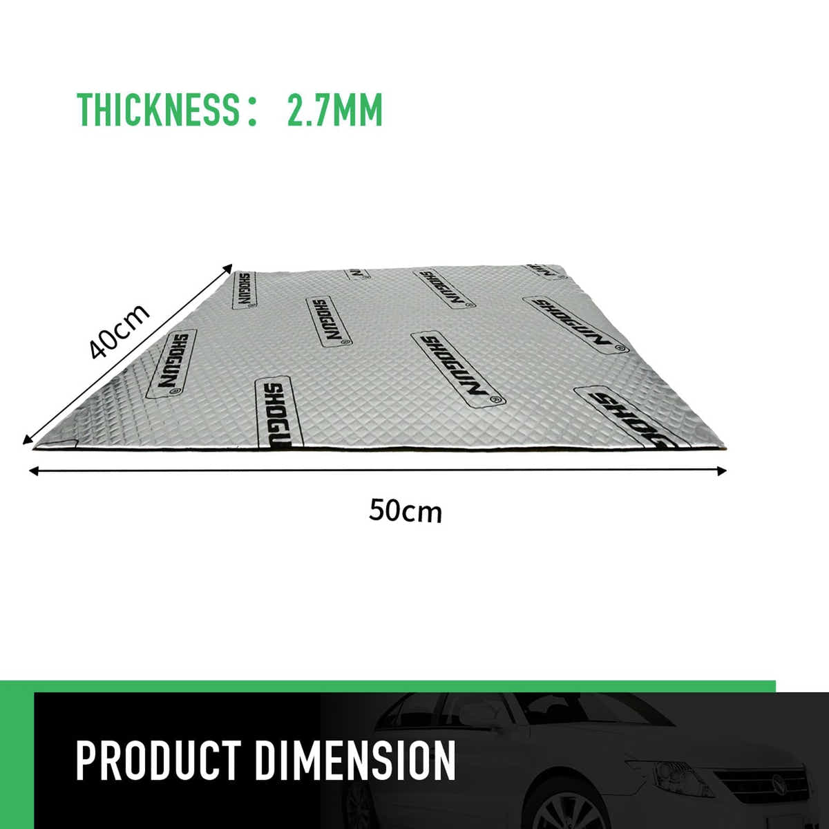 DS BD Butyl Sound Deadener Insulation Car Deadening Mat Rubber 2.7mm 4 SQM 20PCS