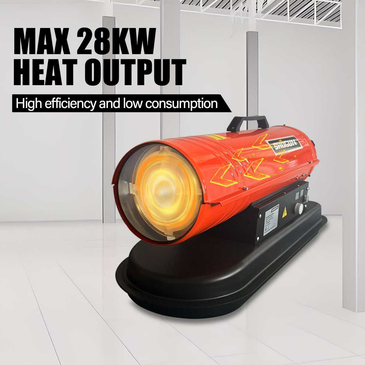 DS BD Industrial Fan Heater Diesel Kerosene Space Forced Blower 28KW Workshop