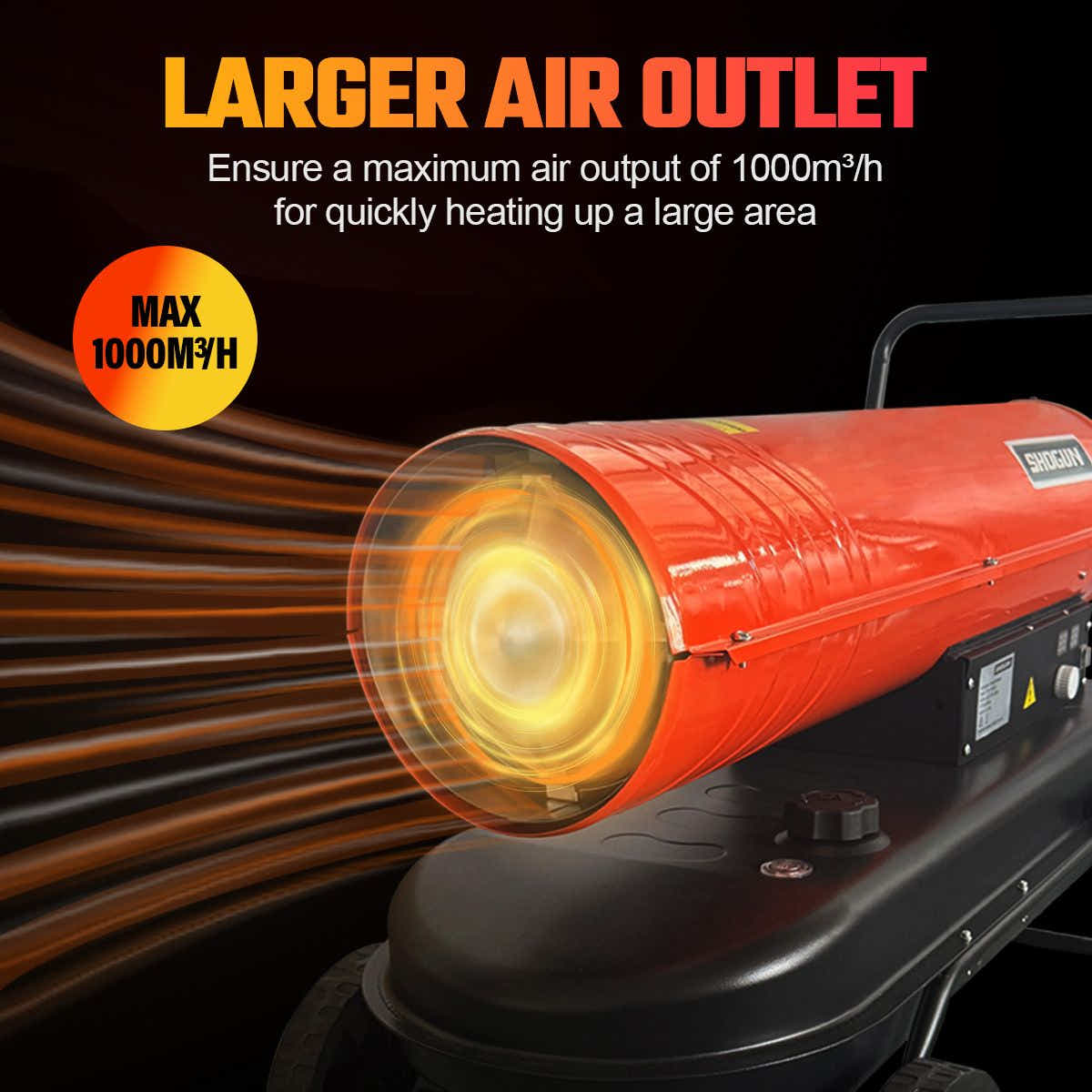 DS BD Industrial Fan Heater 58kW Diesel Kerosene Warm Space Air Blower Workshop