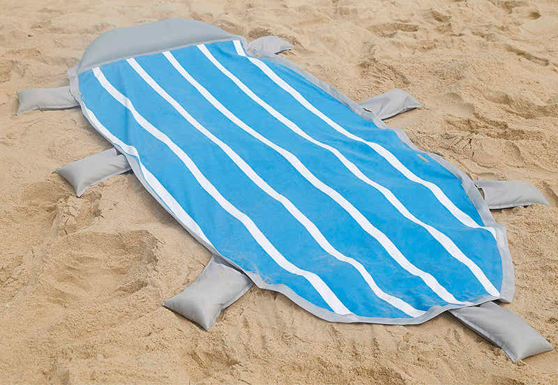 DS BS Outdoor Oversized Picnic Mat Beach Blanket with Inflatable Pillow