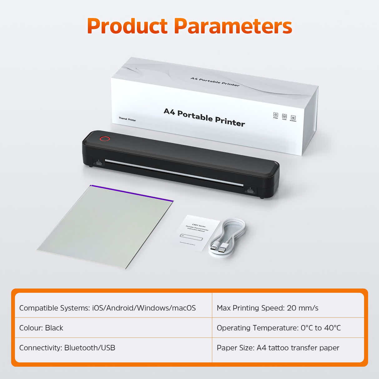 DS BD Tattoo Stencil Printer Wireless Thermal Transfer Machine Tattooing USB