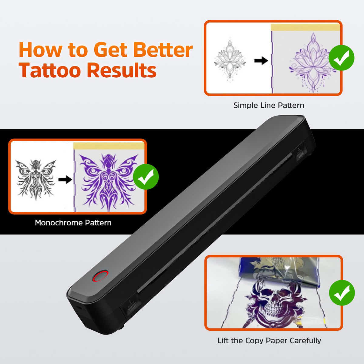 DS BD Tattoo Stencil Printer Wireless Thermal Transfer Machine Tattooing USB