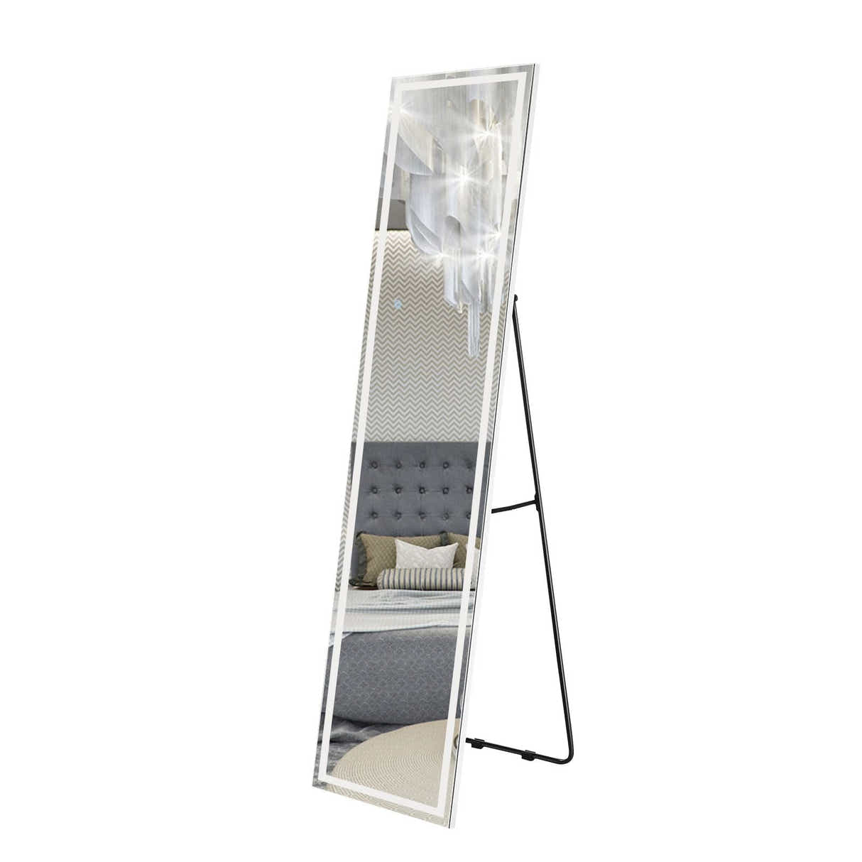 DS BD LED Full Length Mirror Floor Vanity Free Makeup 3 Light Colours 40x2x160cm
