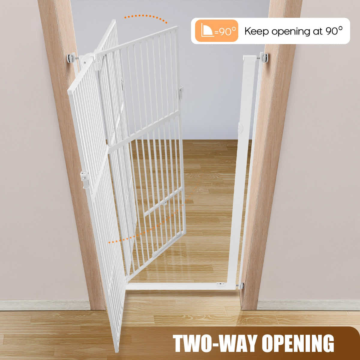 DS BD Safety Gate Dog Cat Security Extra Tall Retractable Door 75 to 105cm White