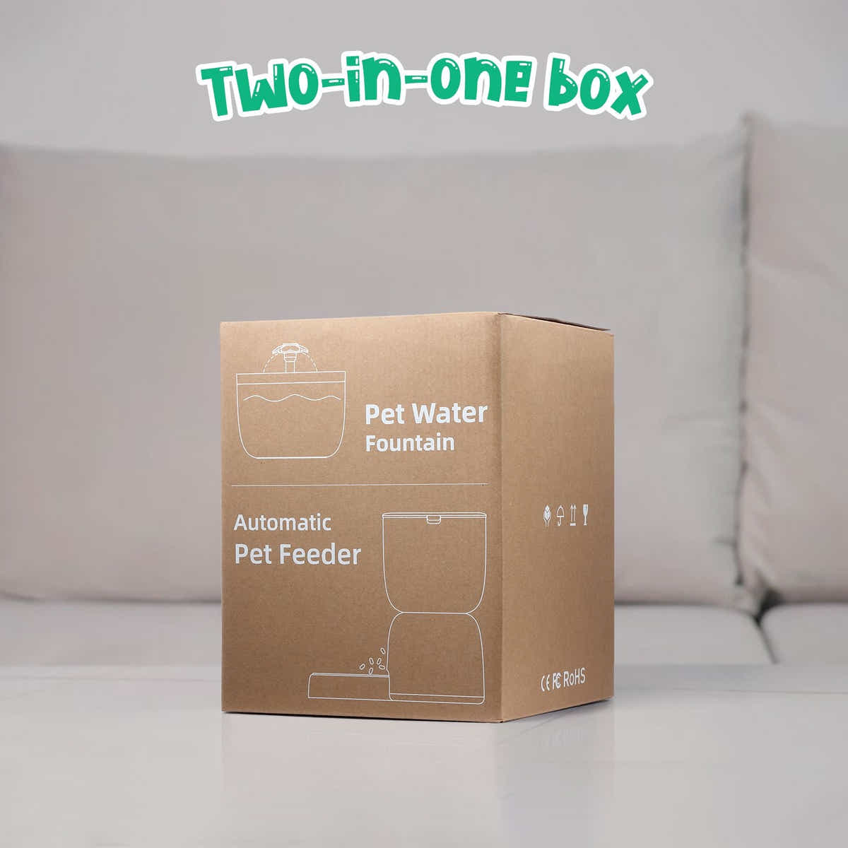 DS BD Auto Cat Feeder 3L Food 2L Water Dispenser Timed 10s Recorder 4 Daily