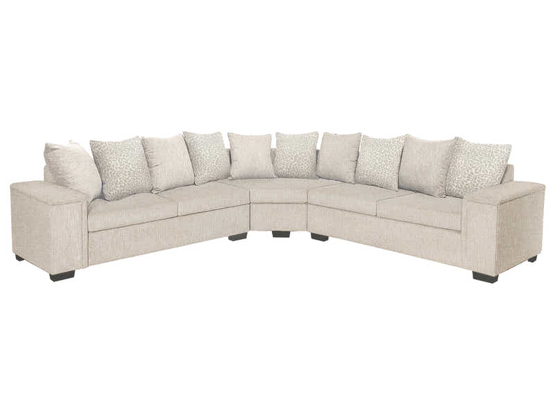 DS NZ Made Ella Corner Sofa with Pattern Cushion - Kido Marble