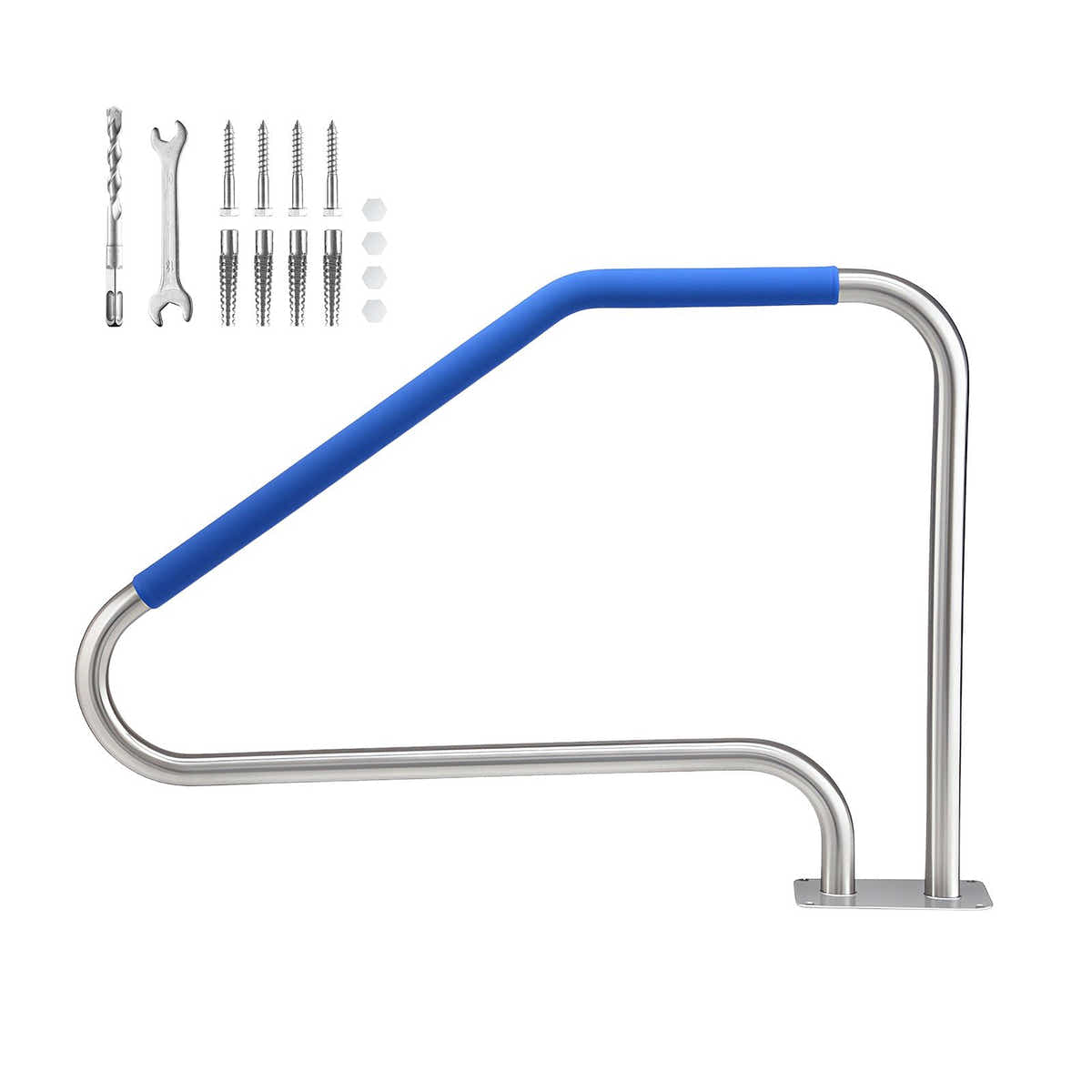 DS BD Swimming Pool Handrail Steps Handle 110cm Grip Cover Pools 125.2x86.4cm