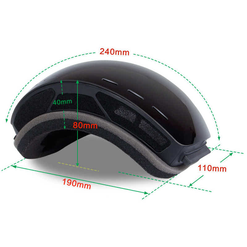 DS BS Unisex Double Layers UV Anti-Fog Big Ski Mask Goggles-Red