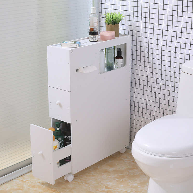 DS BS Slide-Out Bathroom Toilet Floor Cabinet