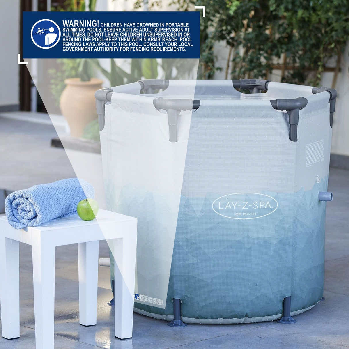 DS BD Bestway Ice Bath Tub 253L Freestanding Recovery Spa Bathtub Massage