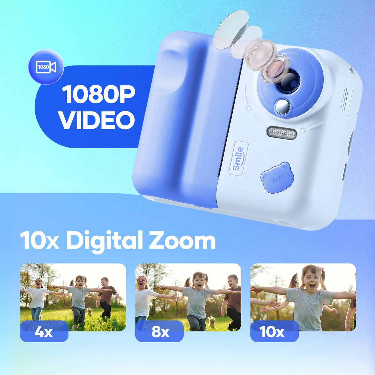 DS BD Kids Instant Camera Selfie ChildrenEducational Toys 1080P HD Digital Video