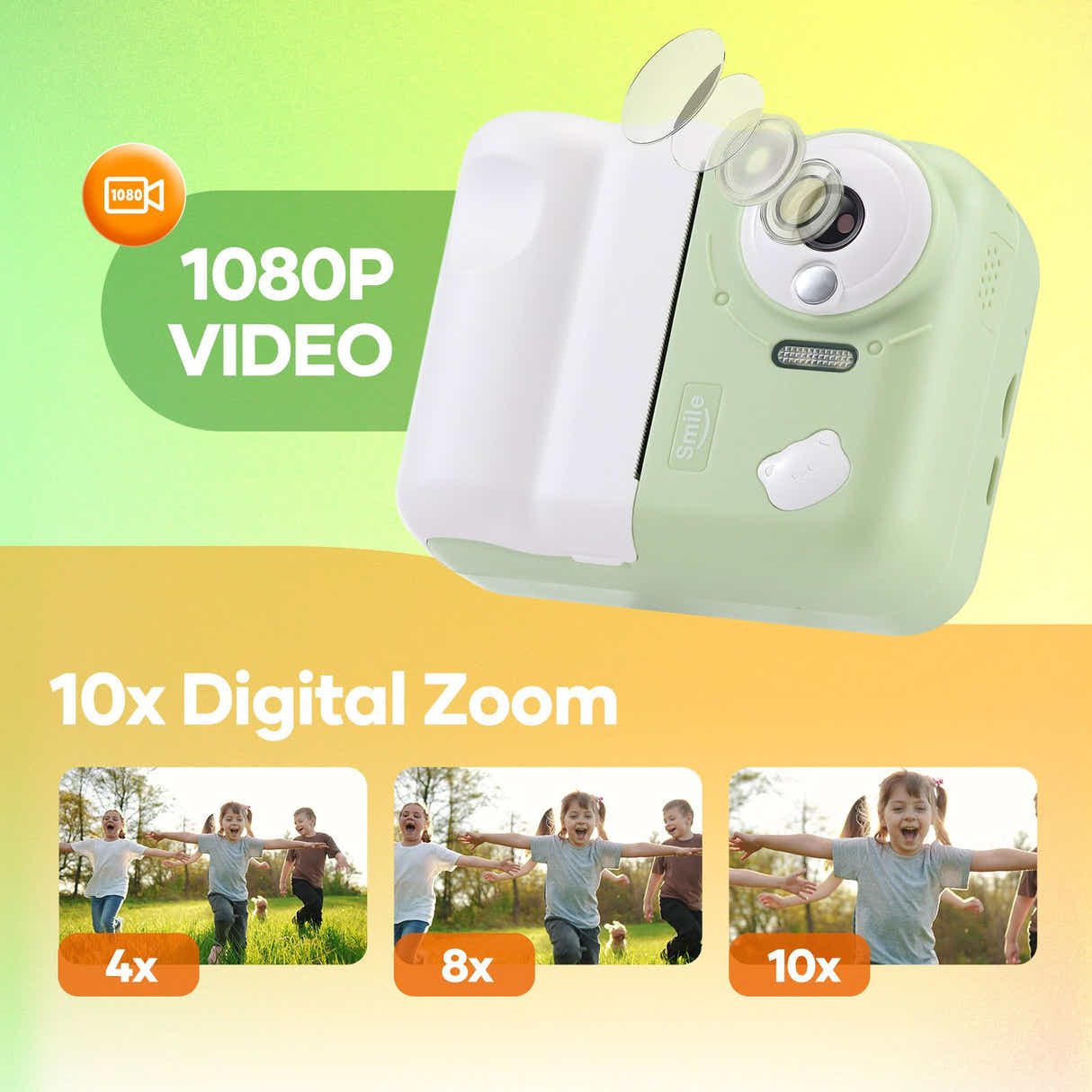 DS BD Kids Digital Camera Instant Childrens Toys 1080P HD Video Selfie Photo