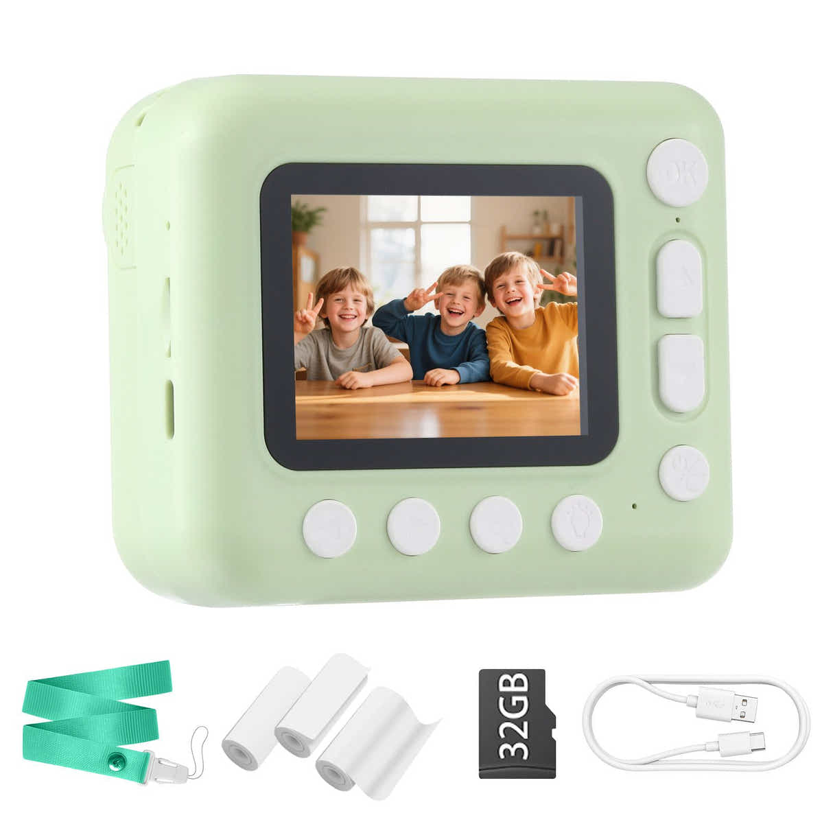 DS BD Kids Digital Camera Instant Childrens Toys 1080P HD Video Selfie Photo