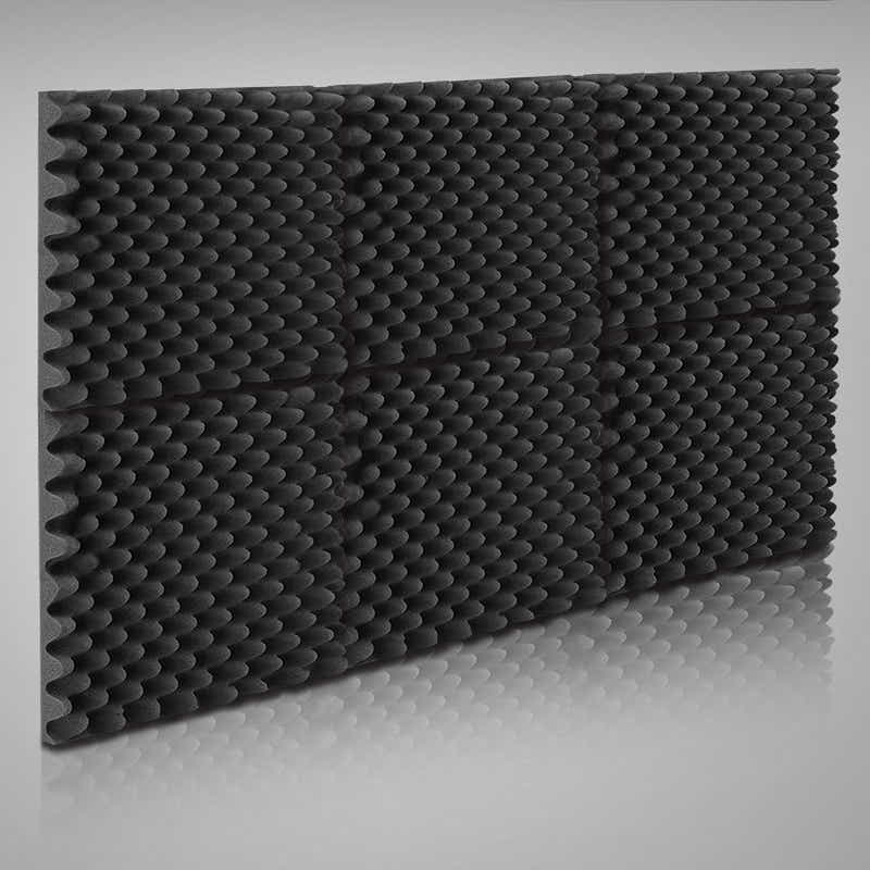 Eggshell Acoustic Foam Panels 50 × 50cm – 12 Pack