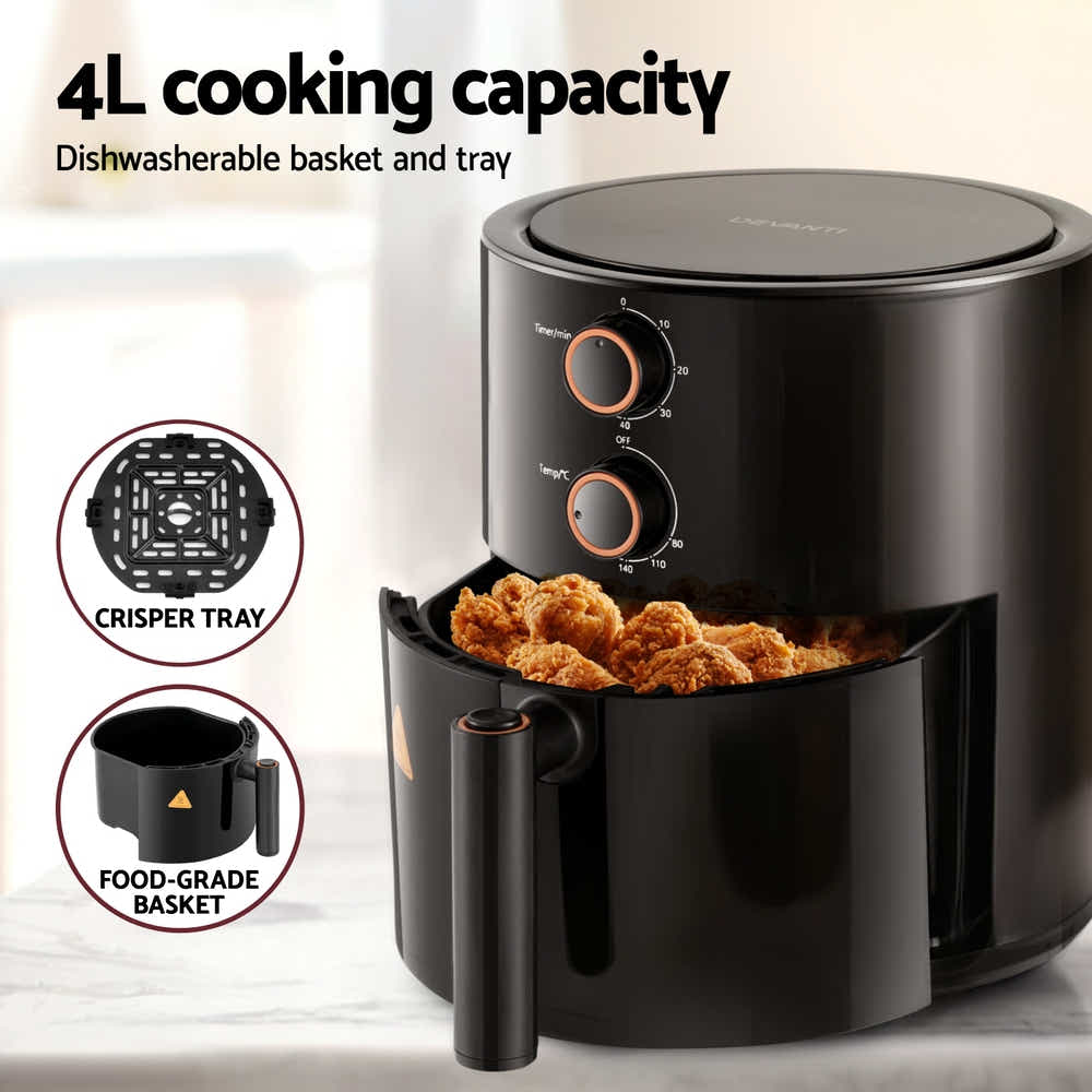 DS NA Devanti 4L Air Fryer Knob Control 1500W