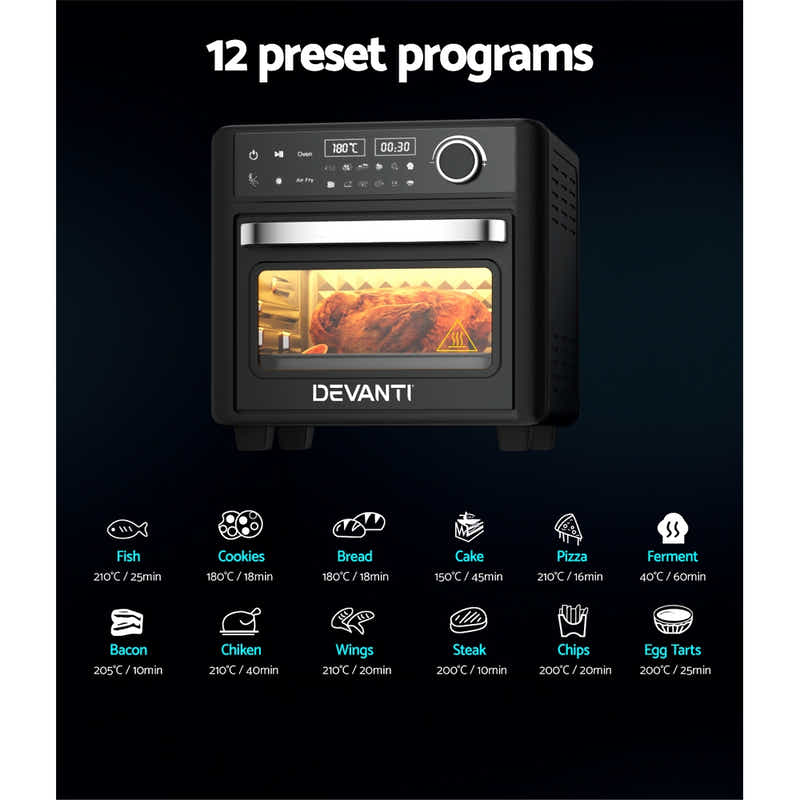 Devanti Air Fryer Oven 15L