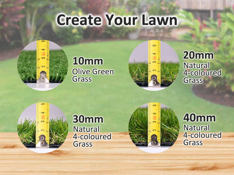 Olive Green 15 mm Artificial Grass - 1x10 m Roll