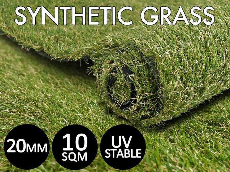 4-Colored 20 mm Artificial Grass - 1x10 m Roll