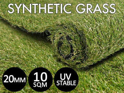 4-Colored 20 mm Artificial Grass - 1x10 m Roll