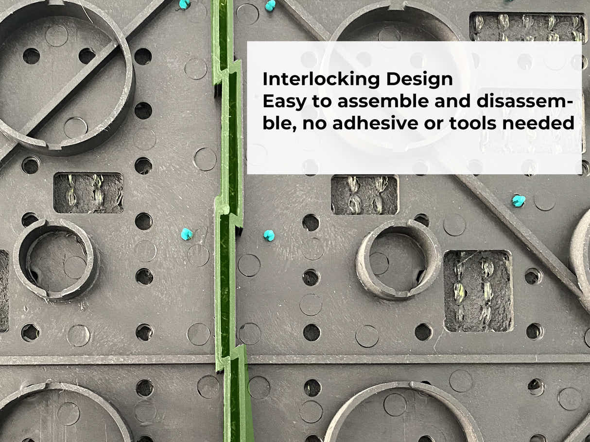 Multi-Colors 20 mm Artificial Grass Tiles - 30x30 cm (Pack of 12)