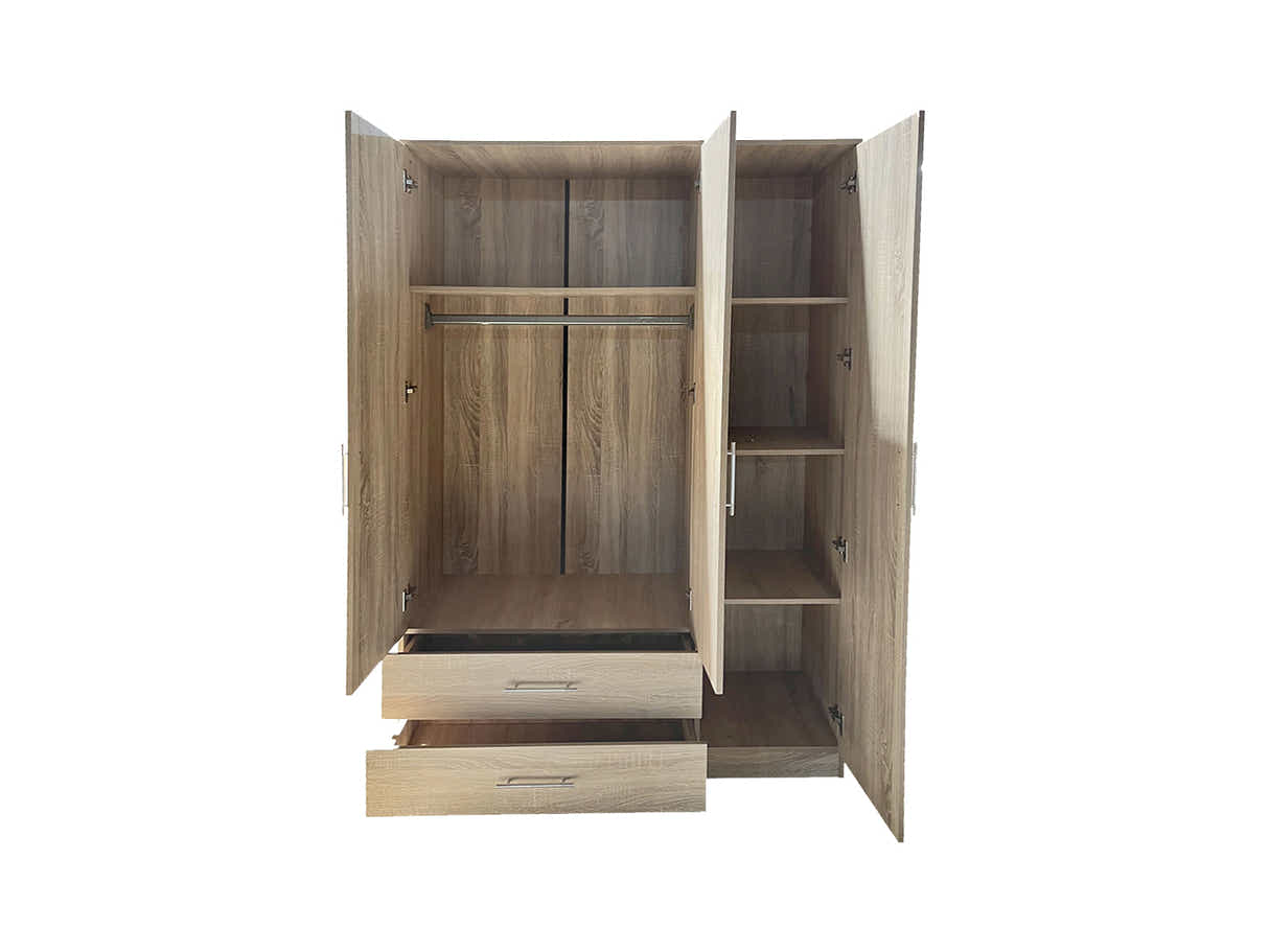 Alada 3 Doors Wardrobe With Drawers Upgraded