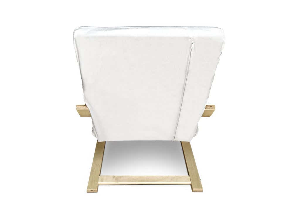 Bentwood Armchair with Footrest - Beige