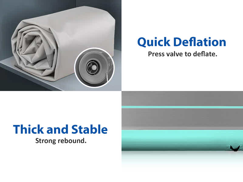 Air Track Green & Grey – 500cm x 100cm x 20cm