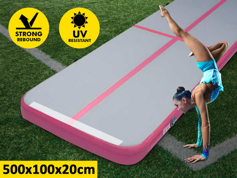 Air Track Pink & Grey – 500cm x 100cm x 20cm