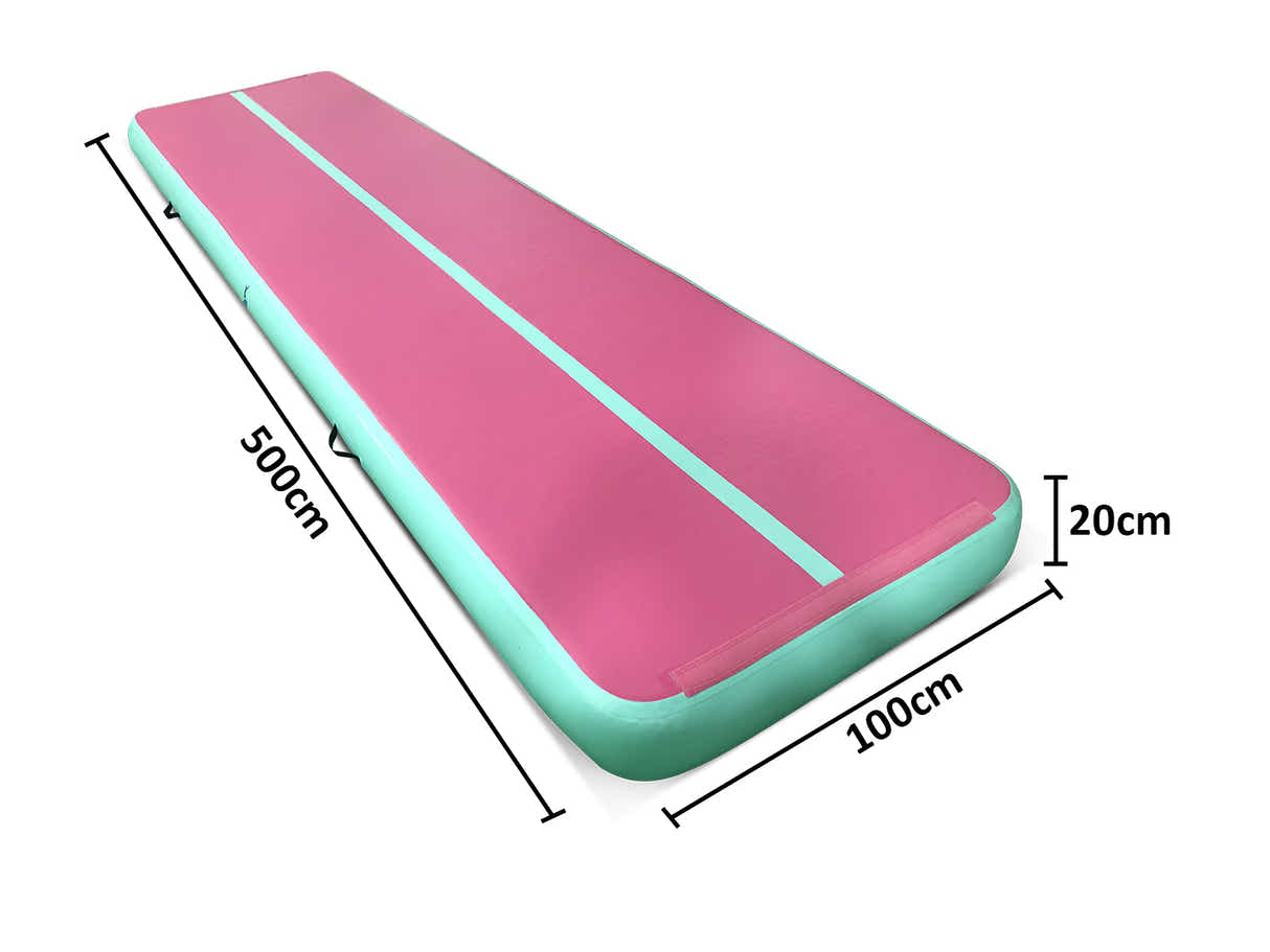 Air Track Pink & Green – 500cm x 100cm x 20cm