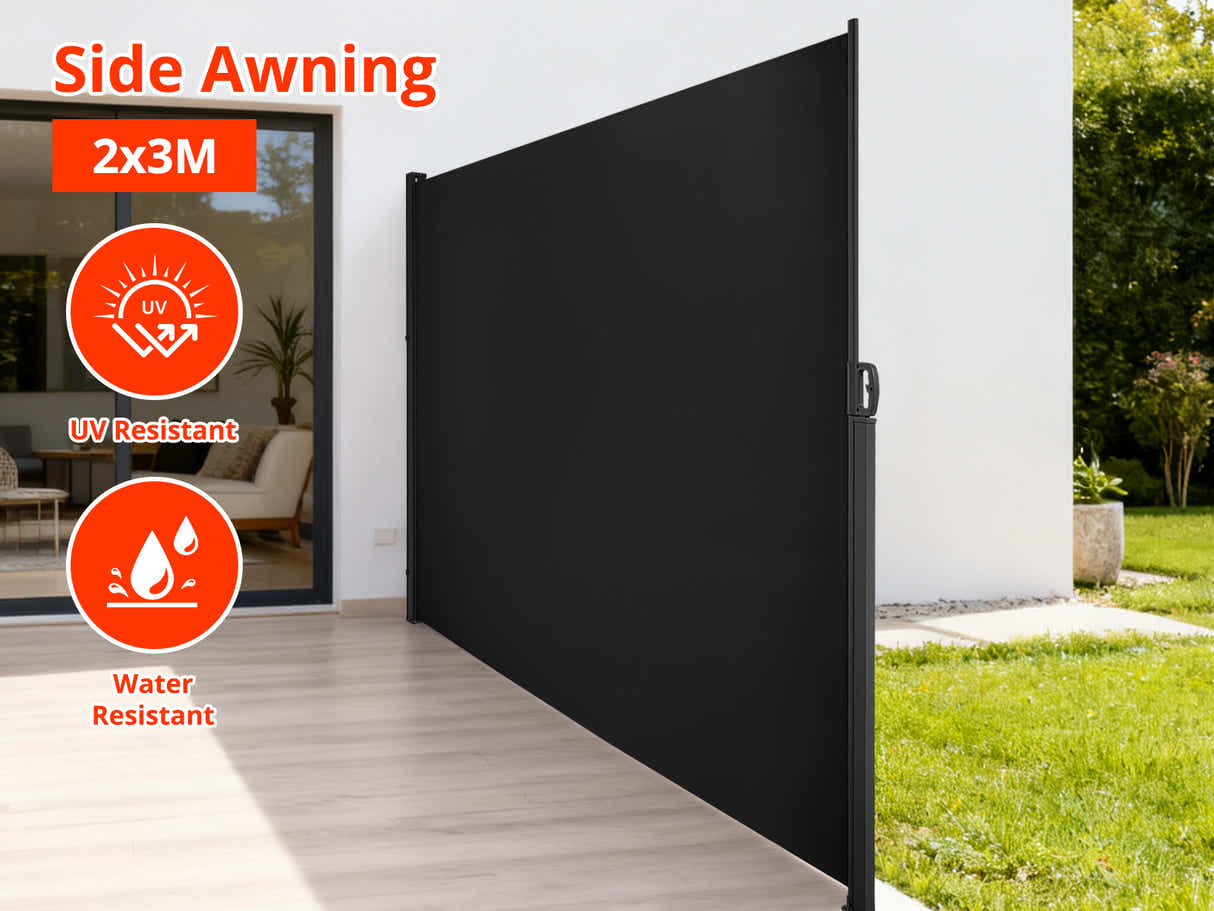 Side awning B 300x200cm Black