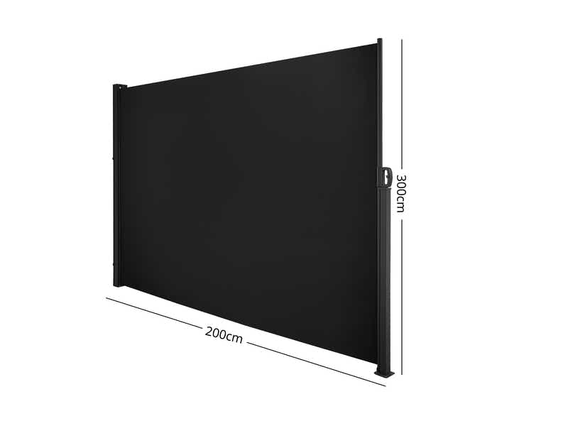 DS Side awning B 300x200cm Black