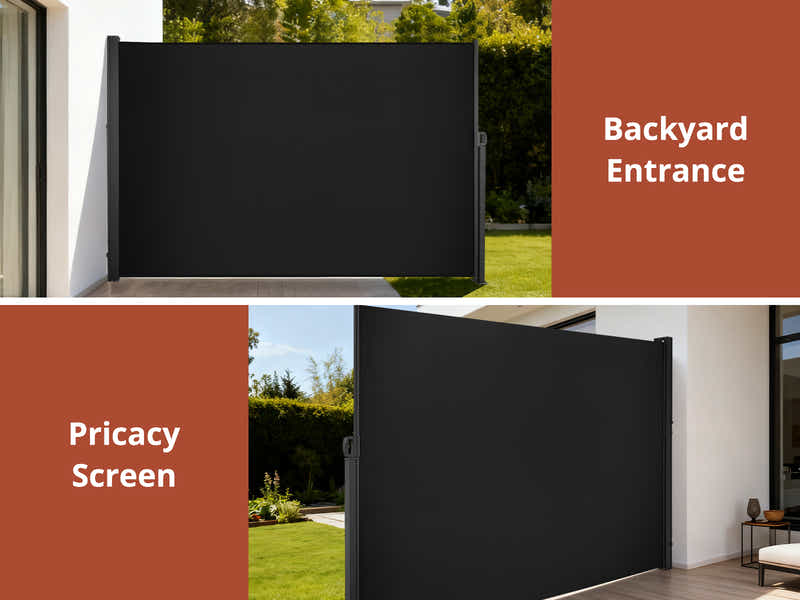 DS Side awning B 300x200cm Black