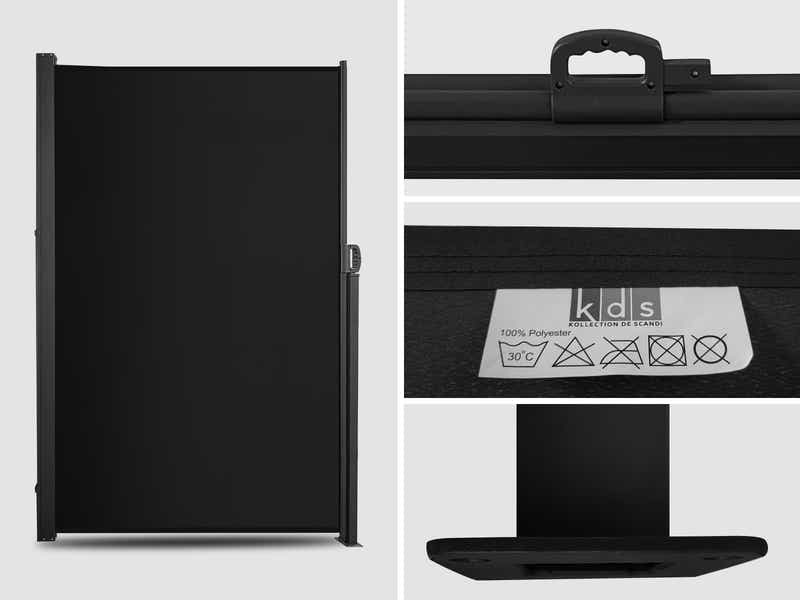 DS Side awning B 300x200cm Black