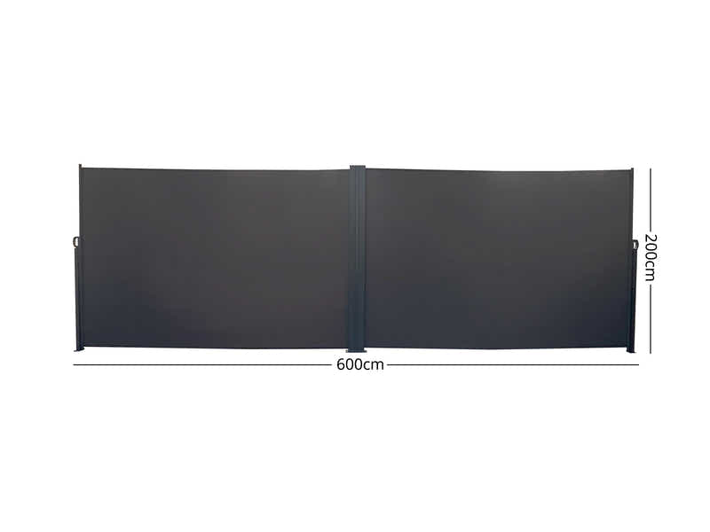 DS Side awning B 300x200cm Double Grey