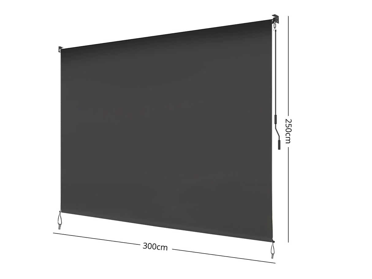 Roller Blind 300x250cm Grey
