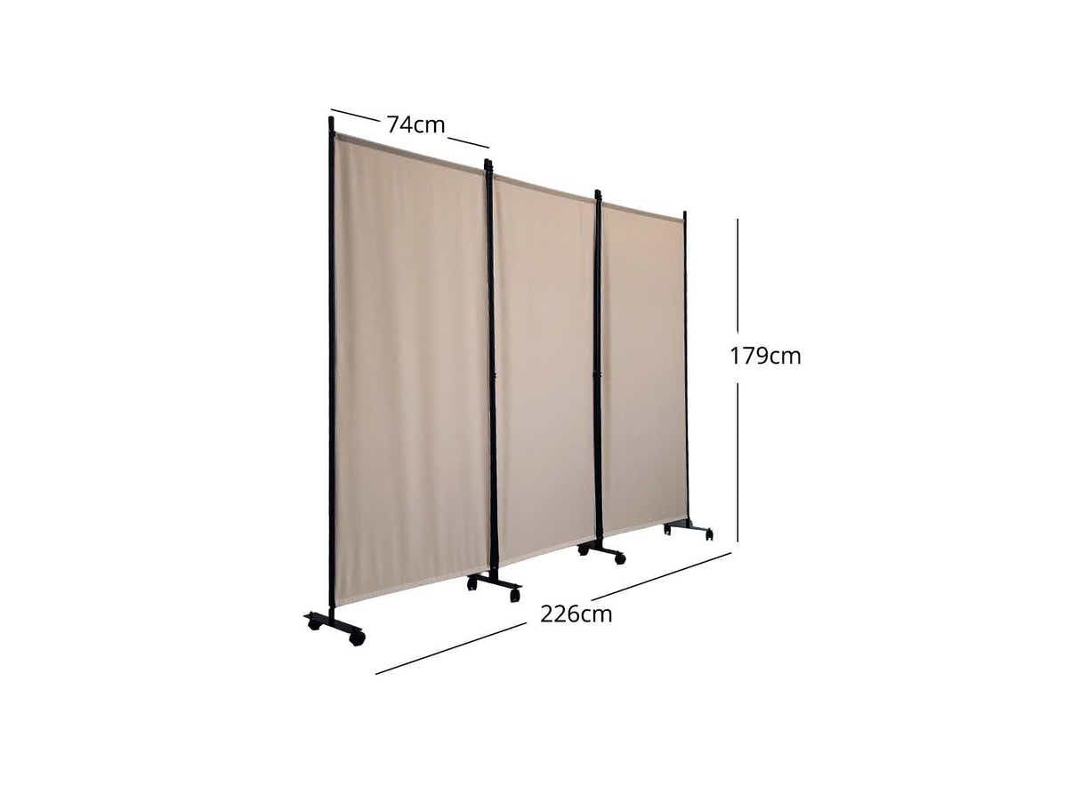 Fabric Room Divider 226X178cm SAND