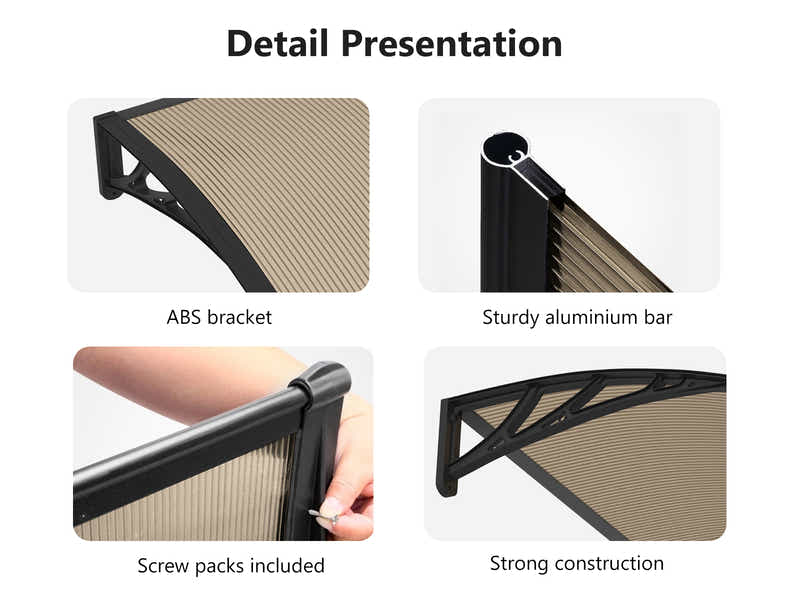 Brown Window Awning 100cm x 100cm