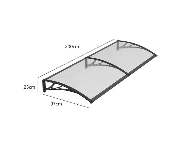 Clear Window Awning 100cm x 200cm