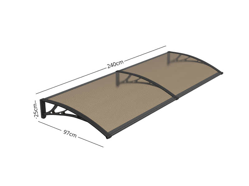 Brown Window Awning 100cm x 240cm