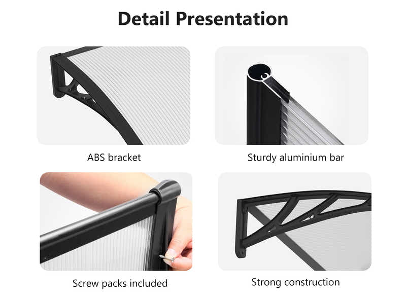 Clear Window Awning 100cm x 240cm