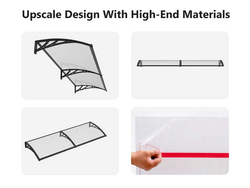 Clear Window Awning 100cm x 240cm