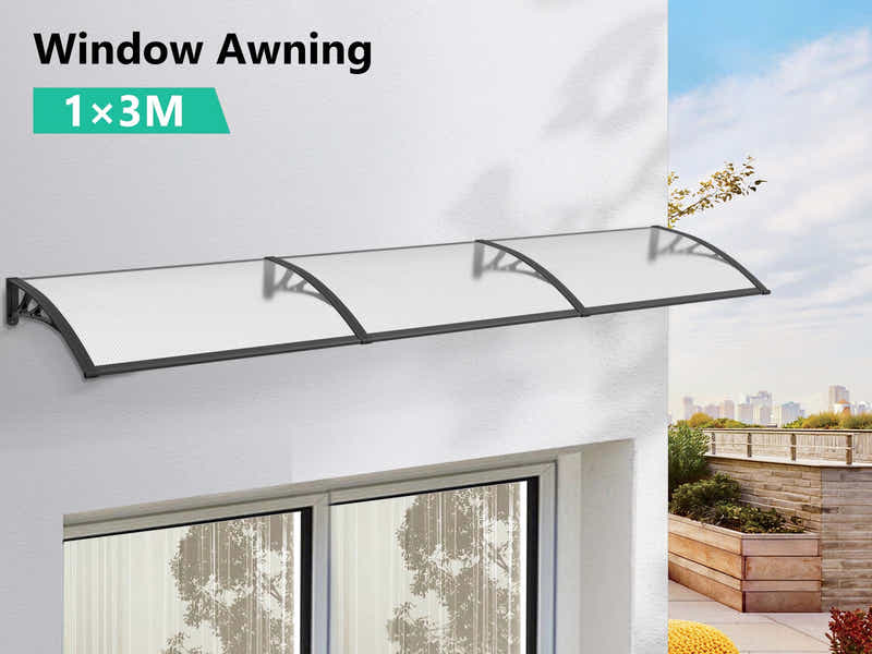 Clear Window Awning 100cm x 300cm