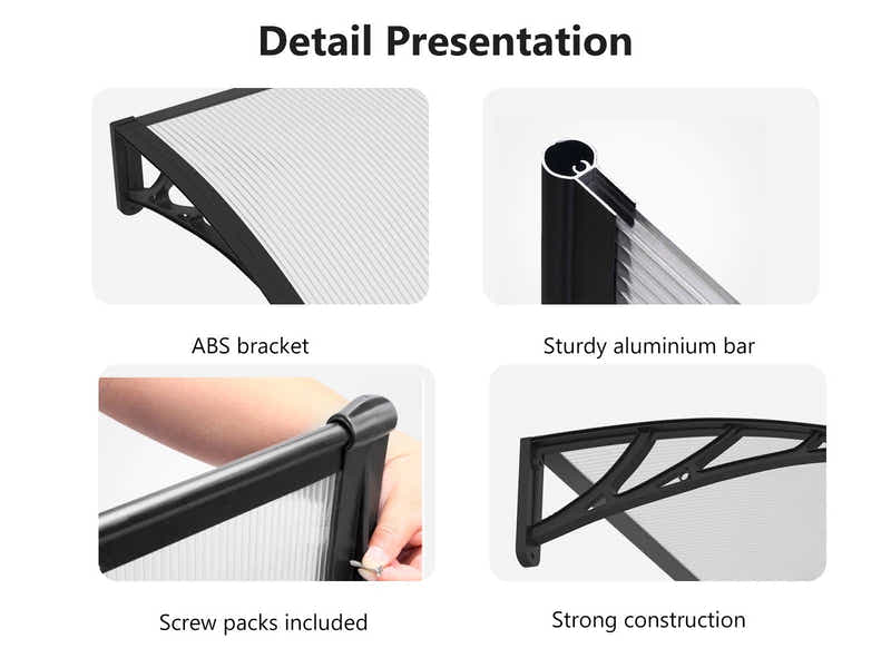Clear Window Awning 100cm x 400cm