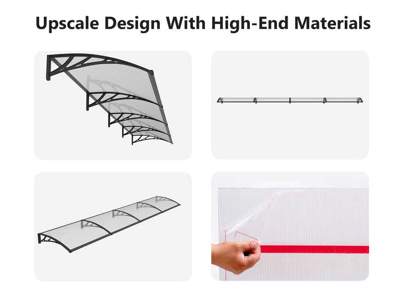 Clear Window Awning 100cm x 400cm