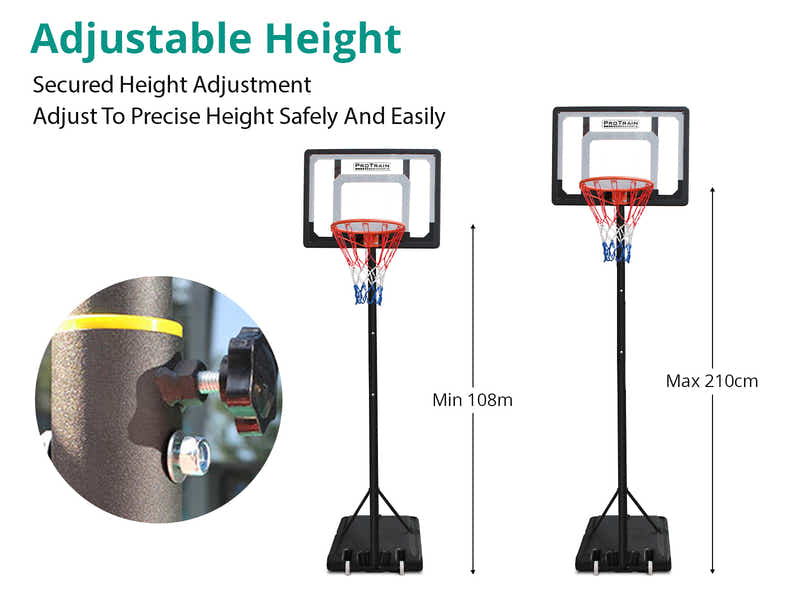 Adjustable Portable Basketball Stand Hoop S018K